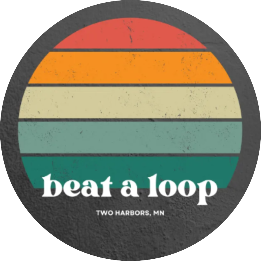 Beat a Loop Two Harbors, MN 3" Round Sticker