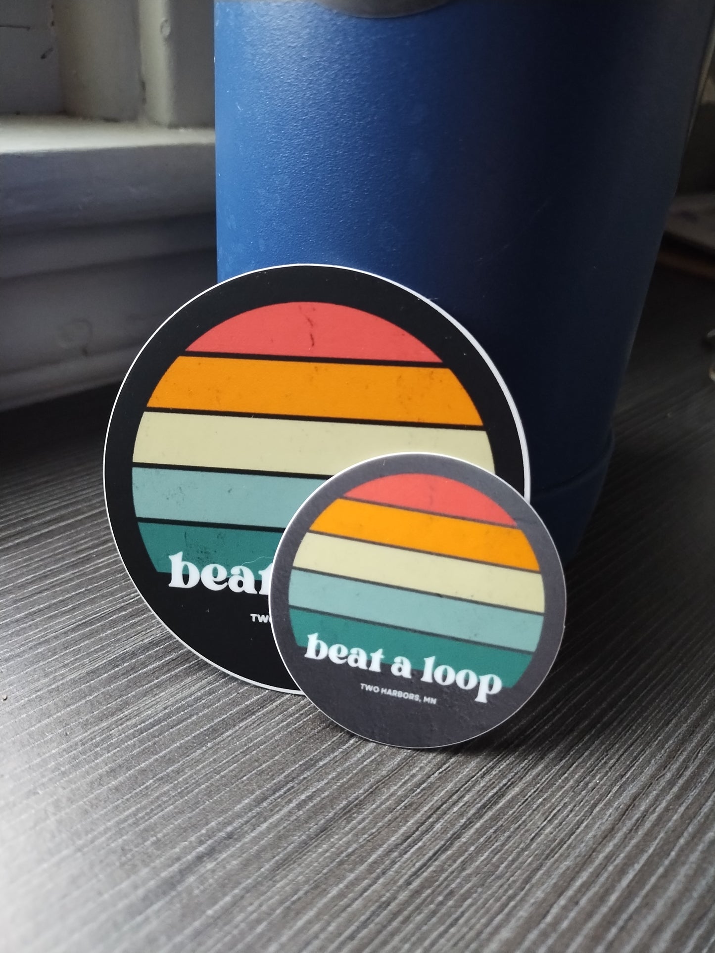 Beat a Loop Sticker Combo 2" and 3" round stickers Two Harbors, MN