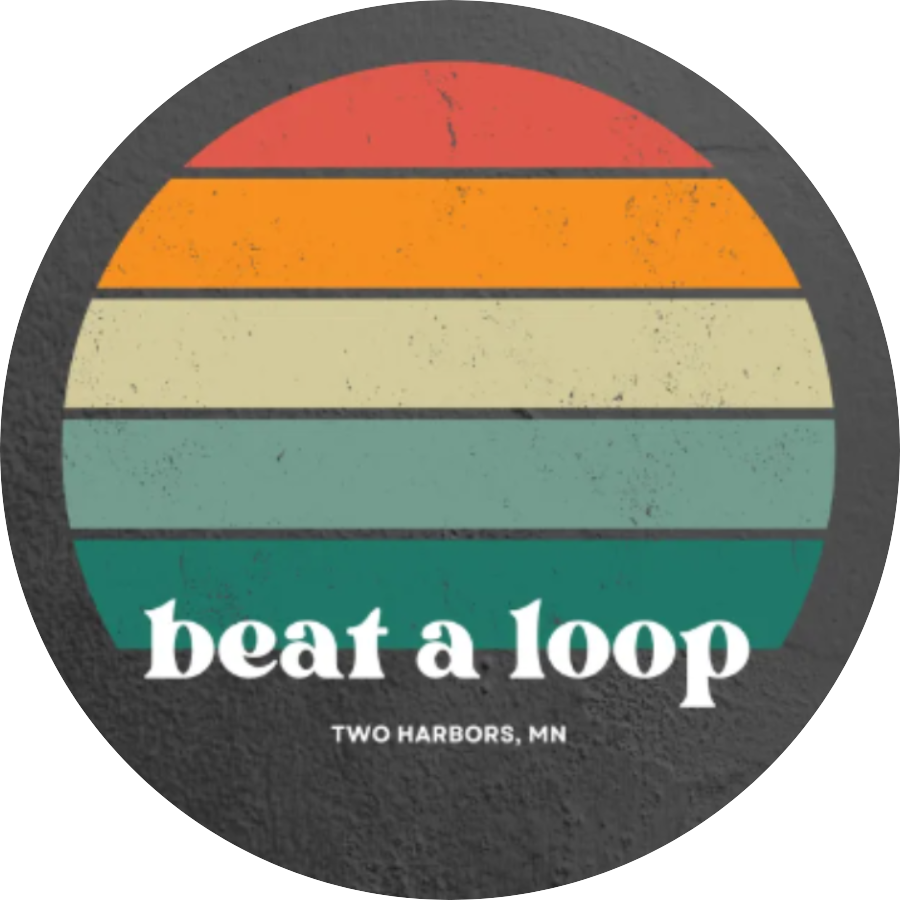Beat a Loop Two Harbors, MN  3" Round Sticker